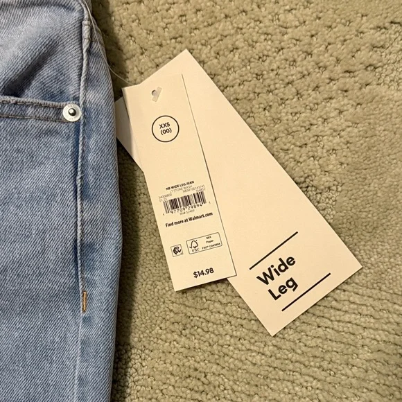 NWT Wide Leg Jeans, No Boundaries, size xxs 00 - Picture 3 of 4